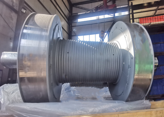 Steel Galvanized Rope Winch Drum With Lebus Grooves For Oofsore ISO BV CE Certified