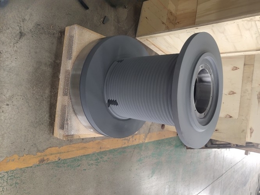 CNC Machined Galvanized Steel Rope Winching Drum With Drawing