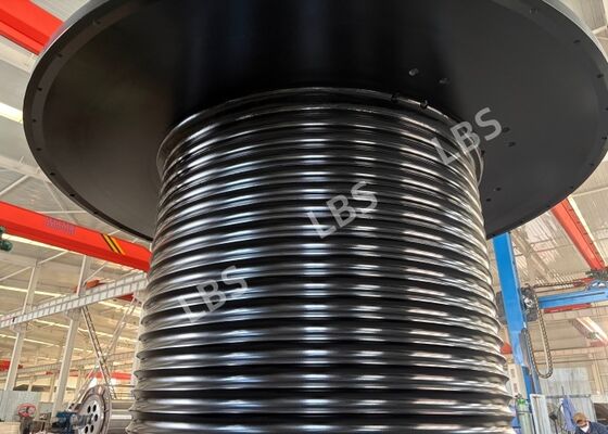 Q355C Luffing Lebus Drum, Left-hand Double Helix Groove Winch Drum